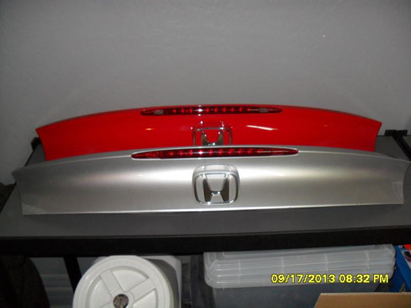 2012 honda civic 2 door rear lid deck spoiler oem with emblem and light  p7594