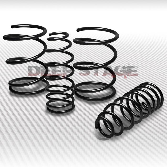 1.5" drop sport suspension racing lowering spring 02-07 lancer 4g69/4g94 black