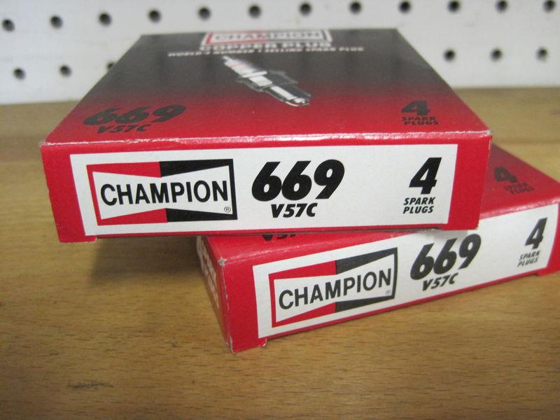 Champion spark plugs (8) v57c new