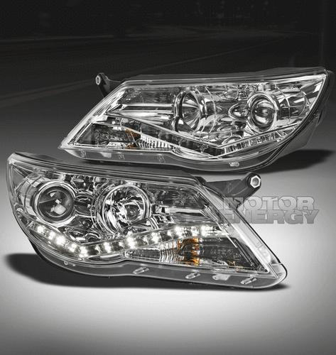 2009 2010 2011 vw tiguan s se wolfsburg drl led projector headlights left+right