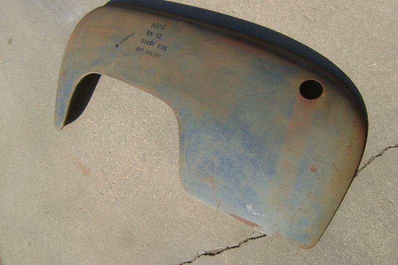 Nos dodge 2dr left rear fender 1949 49 1950 50 1951 51 1952 52