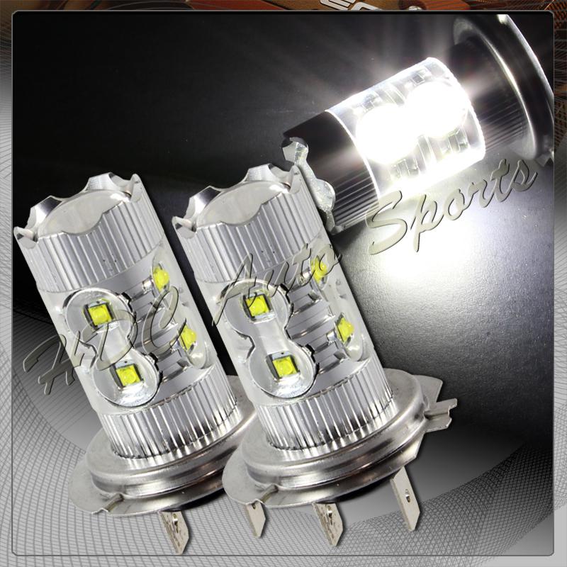 2x mazda porsche h7 white 10 led 50w projector high low beam fog light bulbs 