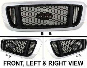 Argent shell dark gray insert new grille assembly fo1200453 4l5z8200eaa