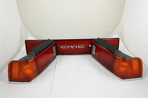 Jdm 4g honda ef civic sedan 88-91 chrome tail light set w garnish sh4 ef2 ef3 si