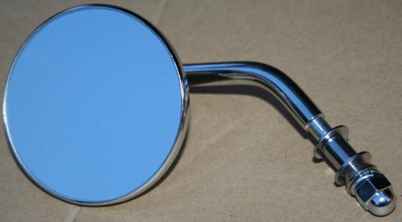 Harley chrome 3" left mirror with stim and hardware slim line vintage style