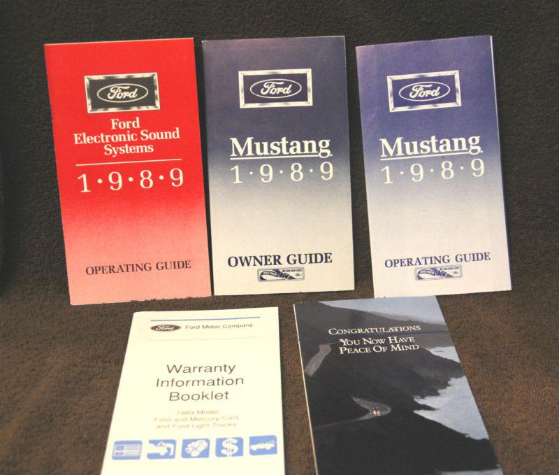 1989 ford mustang owners guide, electronic sound system guide,operating guide