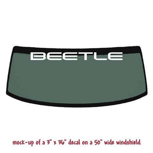 Beetle - windshield banner decal sticker v2