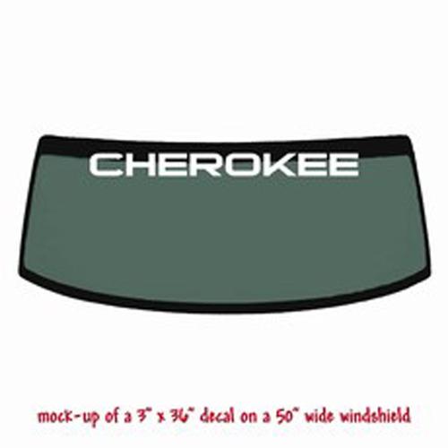 Cherokee - windshield banner decal sticker v1