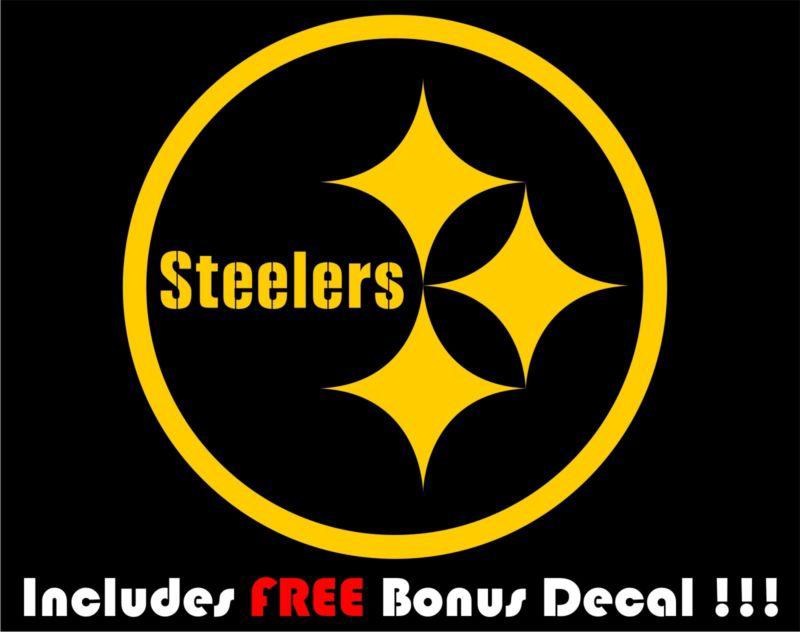 Pittsburg steelers decal car window sticker laptop decal nfl footbal freebonus k