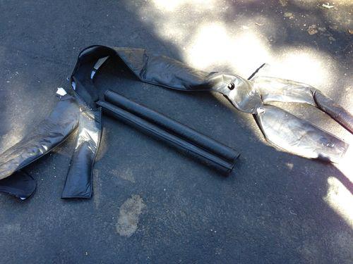 Jeep yj wrangler or cj black leather roll bar pad. 87-91