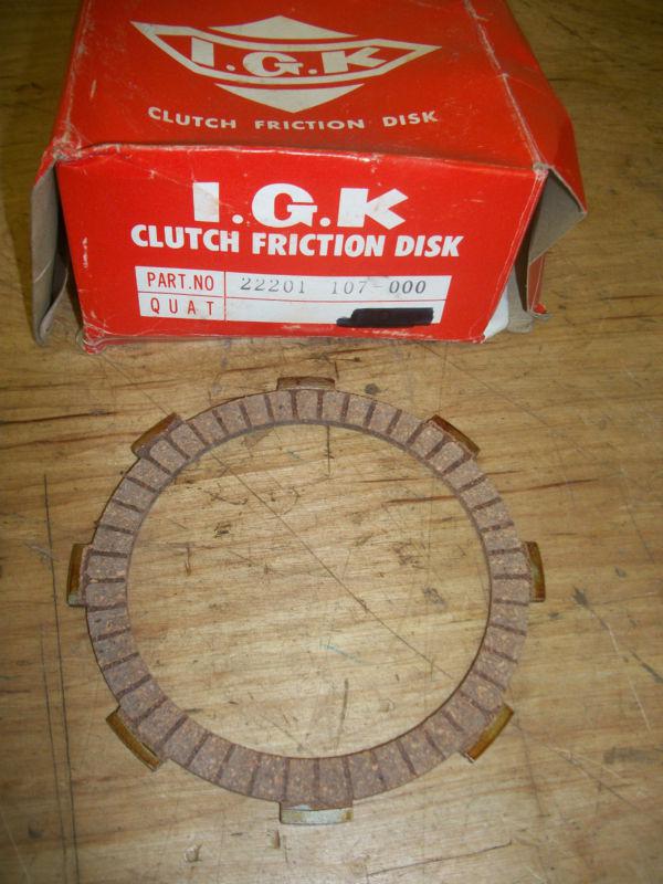 Nos honda cb100 sl100 sl125 tl125 xr75 xl125 xl185 cm185t clutch friction plate