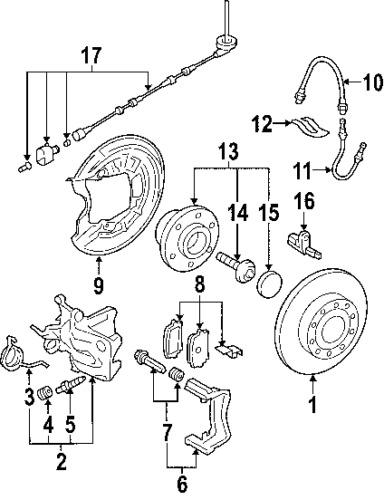 Volkswagen 1k0698451g genuine oem factory original rear pads