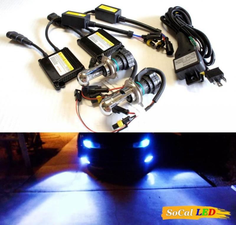 All new hid h4 10000k blue bi-xenon high and low h/l conversion kit 9003 hb2 s7