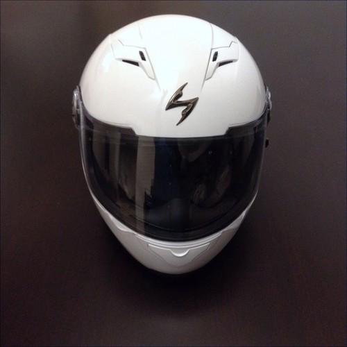 Scorpion exo-500 motorcycle helmet white large lg 