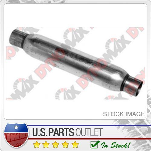 Dynomax 24236 bullet muffler race series 4" round center inlet/outlet 2.5" dia.