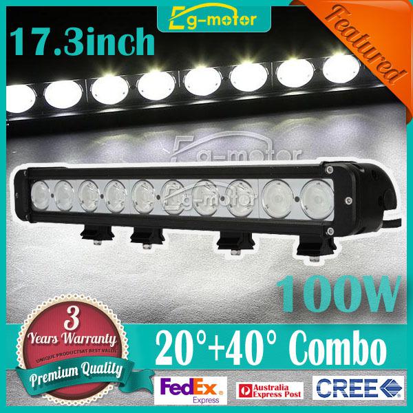 100w 17inch work light bar cree flood spot combo led lamp car offroad 4wd truck