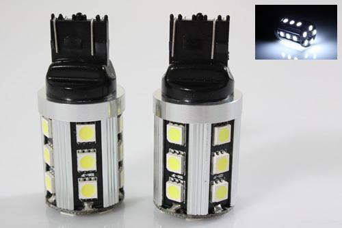 2x 7443/7440 canbus white 20-smd led parking front signal daytime light bulbs