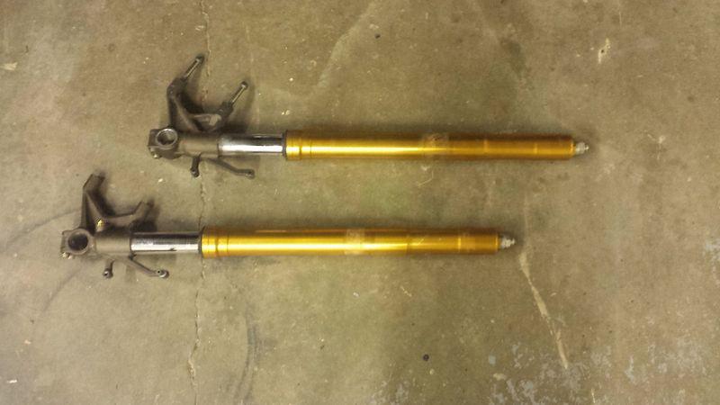 2005 kawasaki zx6r front forks, left, right, pair suspension oem scratched