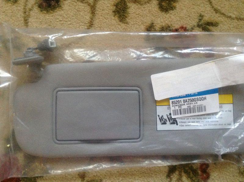 New & improved 2006-2008 hyundai sonata driver side grey sun visor,oem hyundai 