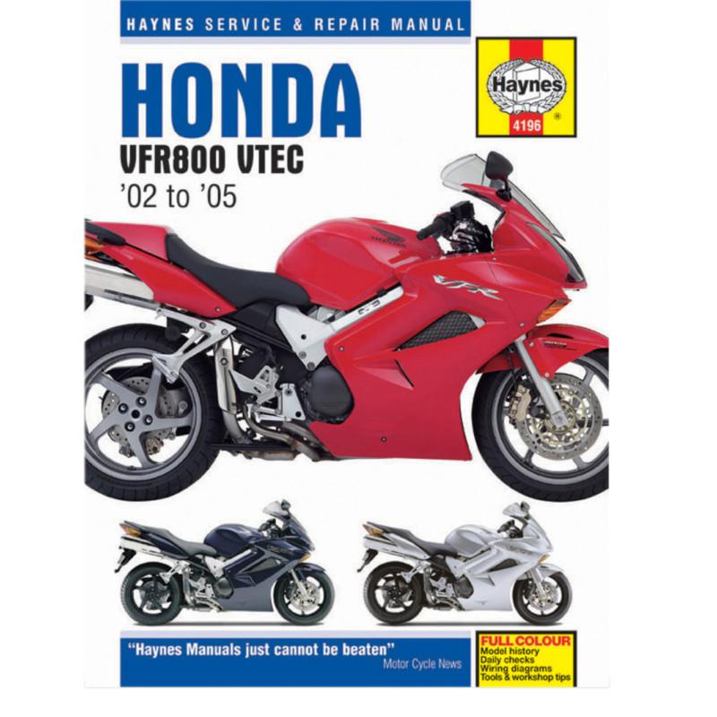 Haynes 4196 repair service manual honda vfr800 2002-2005