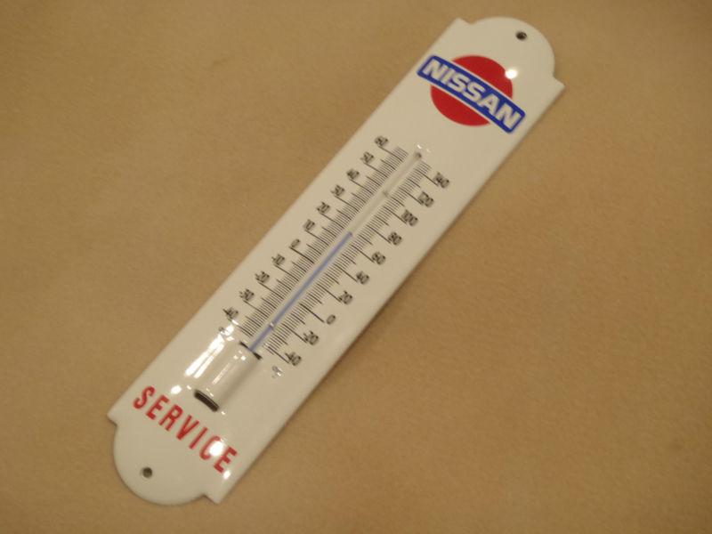   nissan genuine porcelain wall service thermometer man cave garage great gift! 