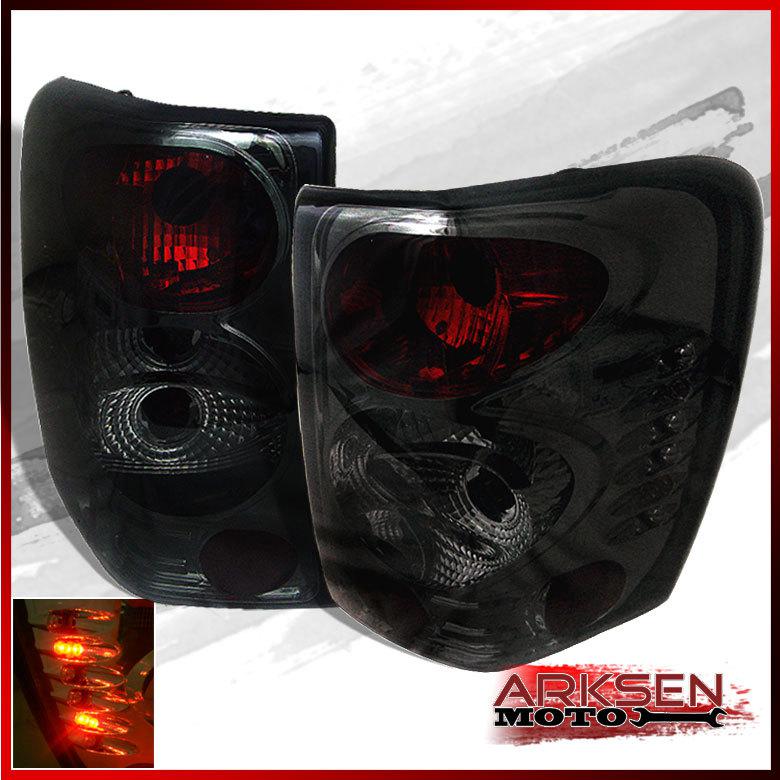 Smoked 99-04 jeep grand cherokee altezza tail lights lamps w/led left+right set