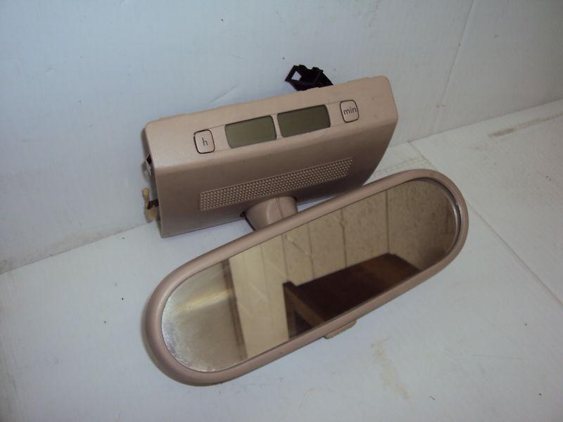 Interior rear view mirror & clock 03-10 vw beetle cream/beige 1y0857511e 3pt