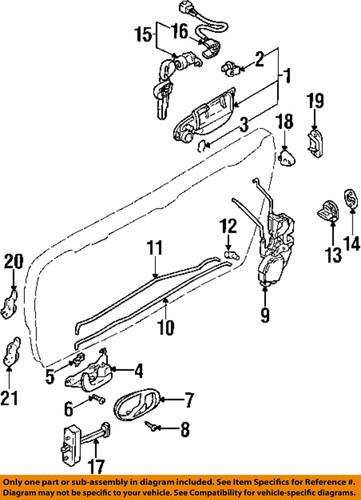 Mitsubishi oem mr286054 door-lock & cylinder