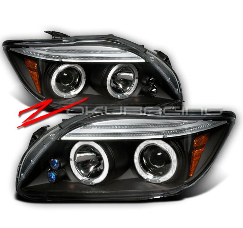 04-10 scion tc led halo projector headlights jdm black