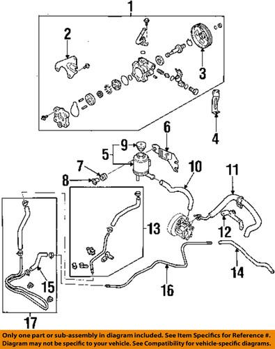 Nissan oem 497178j200 steering return hose/power steering reservoir line hose