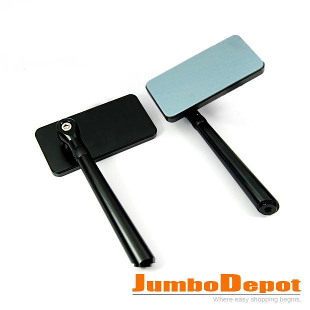 Rear view side rectangle mirror black multi angle fits for motorcycle 8 mm 10 mm