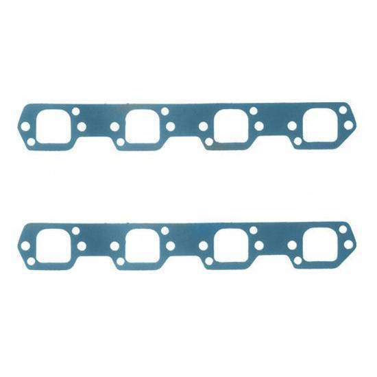 New fel-pro blue stripe 1962-1993 sbf ford n351 header gaskets, 1.65" x 1.60"