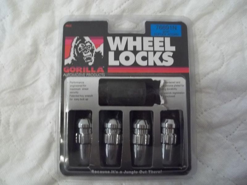New set of four (4) gorilla wheel locks, part #76691n