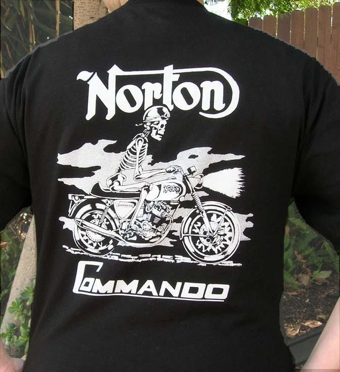 Norton commando skeleton crew motor works t shirt new size extra large