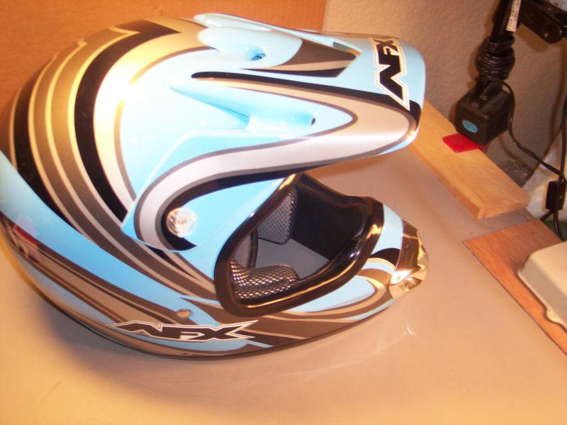 Motorcycle helmet afx fx-86 size s mul ice blue 7/16, 22 inches, 56-57 cm