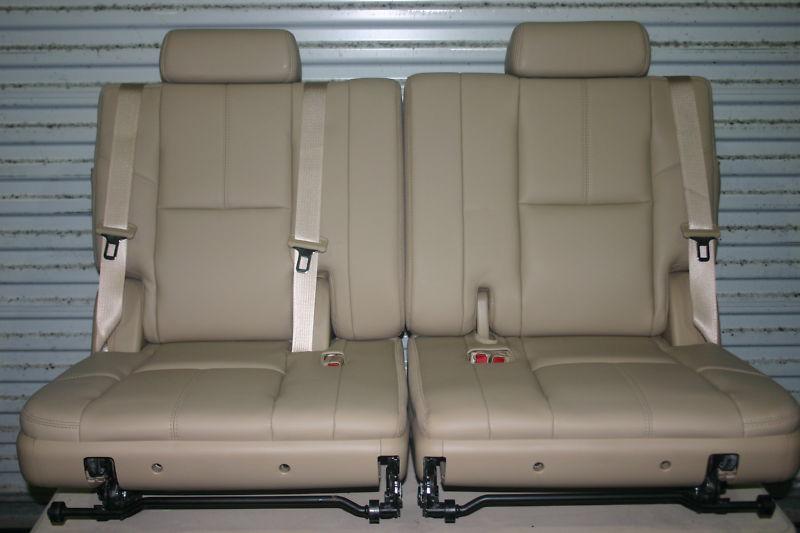 2007-2013 oem tahoe suburban yukon yukon xl tan leather 3rd third row seats