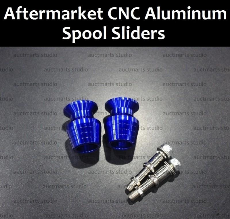 For universal yamaha yzf r1 r6 cnc aluminum spool sliders st2 blue d