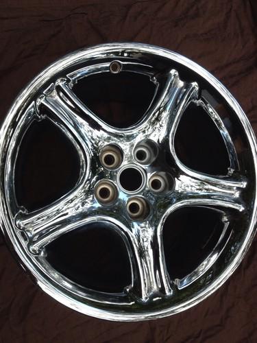 17"  ferrari 456 456m  genuine factory front chrome wheel