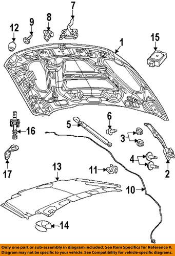 Mopar oem 4589543aa hood-latch