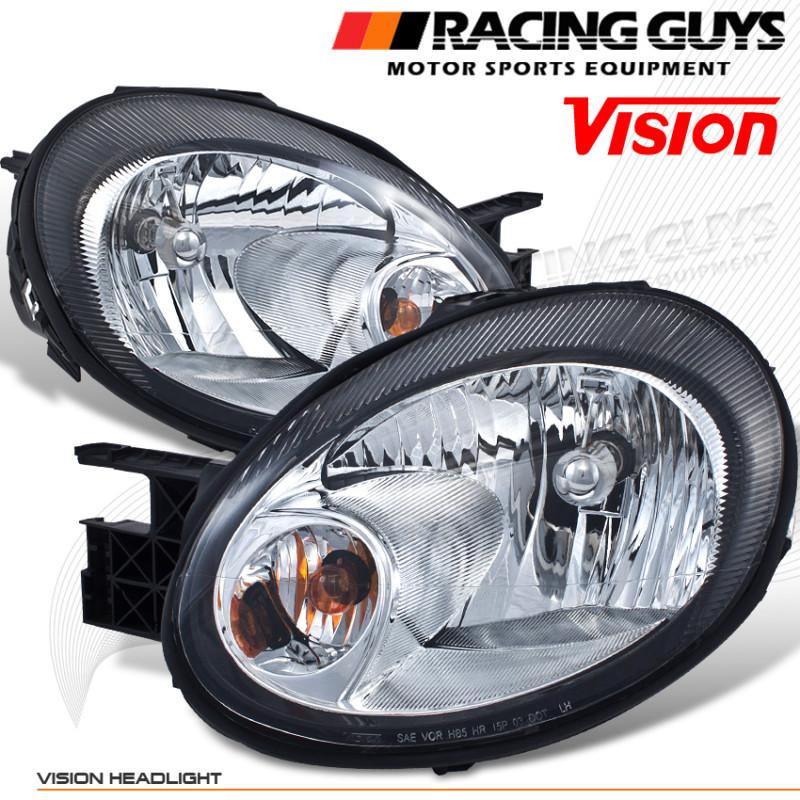 New vision replacement head lights lamps assembly pair left+right assembly 