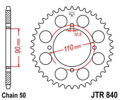 Jt sprocket rear 38t steel fits yamaha xs400 r j/k maxim 1982-1983