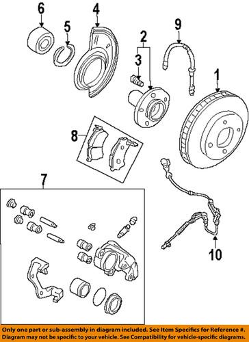 Mazda oem zzcb43980a disc brake hydraulic hose/brake hose, front