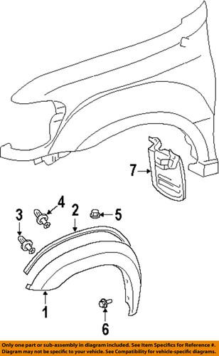 Toyota oem 756250c010b0 fender-wheel flare pad