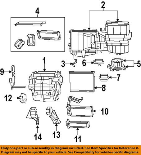 Mopar oem 5191344aa blower motor & fan-resistor