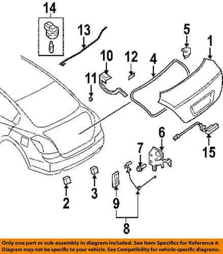 Nissan oem 84621ja00a trunk lid-striker