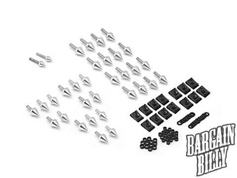 Motorcycle spiked silver fairing bolt kits for yamaha yzf r1