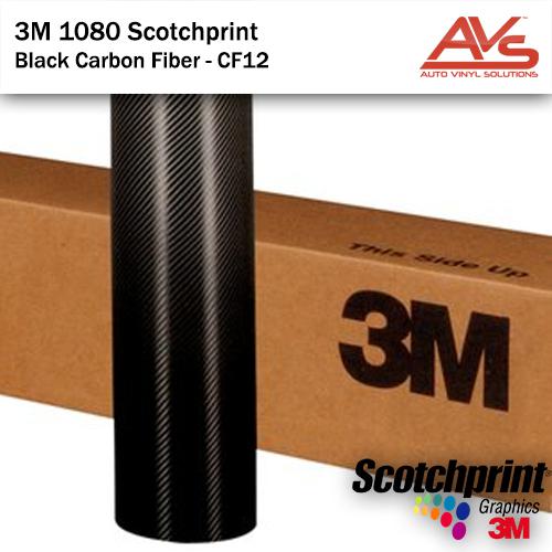 3m 1080 scotchprint carbon fiber black vinyl car wrap film~ 2in x 3in sample
