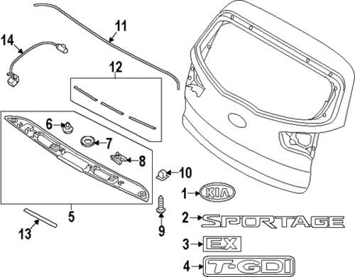 Kia 863103w000 genuine oem factory original nameplate