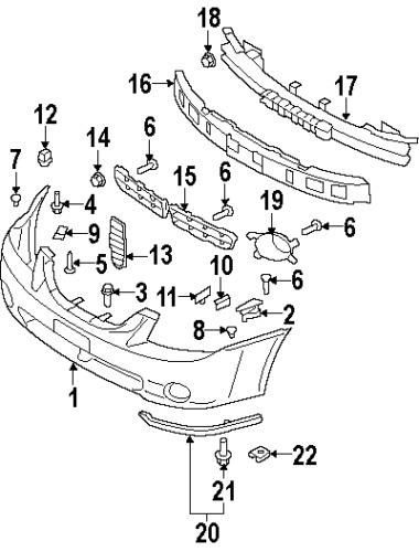 Kia 865182f000 genuine oem factory original bumper cover side bracket