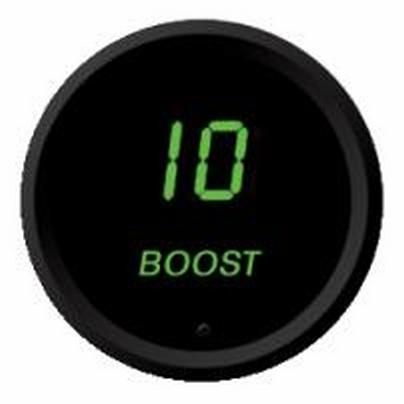 Led digital boost gauge green / black bezel 0-30 psi new intellitronix m9011g